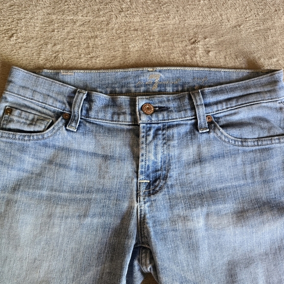 7 For All Mankind low rise cutoff denim shorts size 26 - Picture 2 of 11